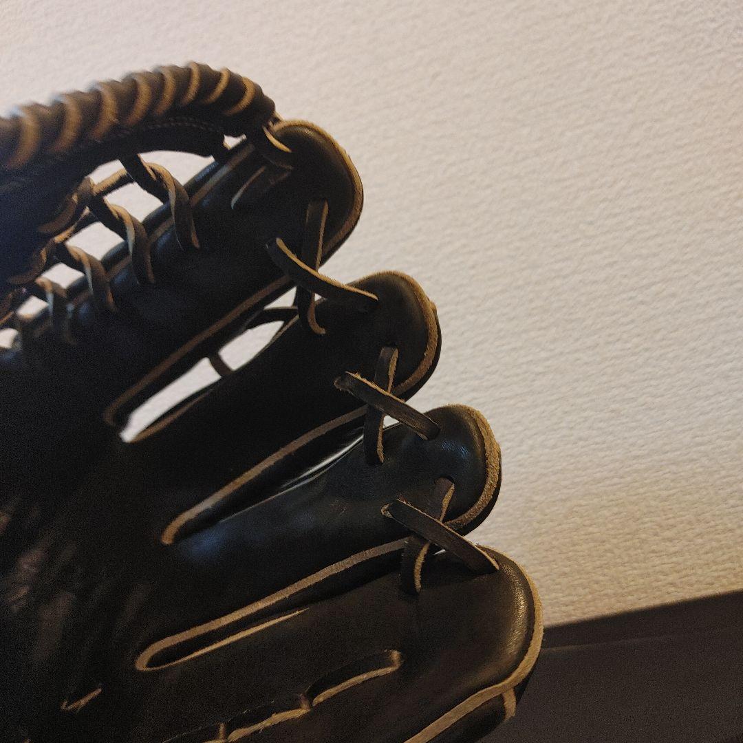 ミズノ グローバルエリート Lシリーズ 右投げ 外野 軟式グローブ　ブラック