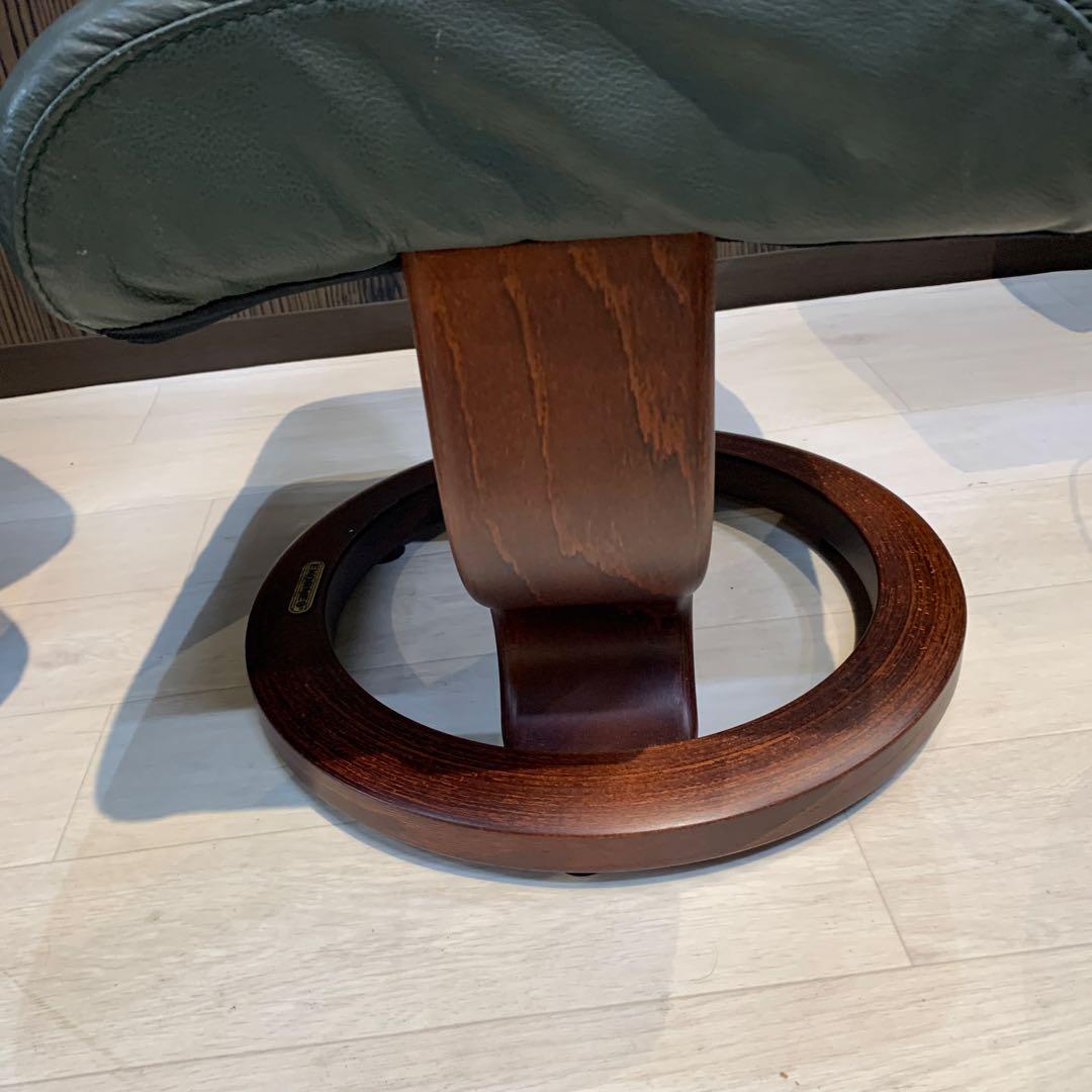 かずさん　エコーネス　リクライニングチェア　オットマン　グリーン