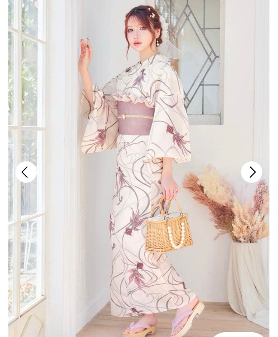 ナチュラルダスティー金魚柄浴衣　レディース