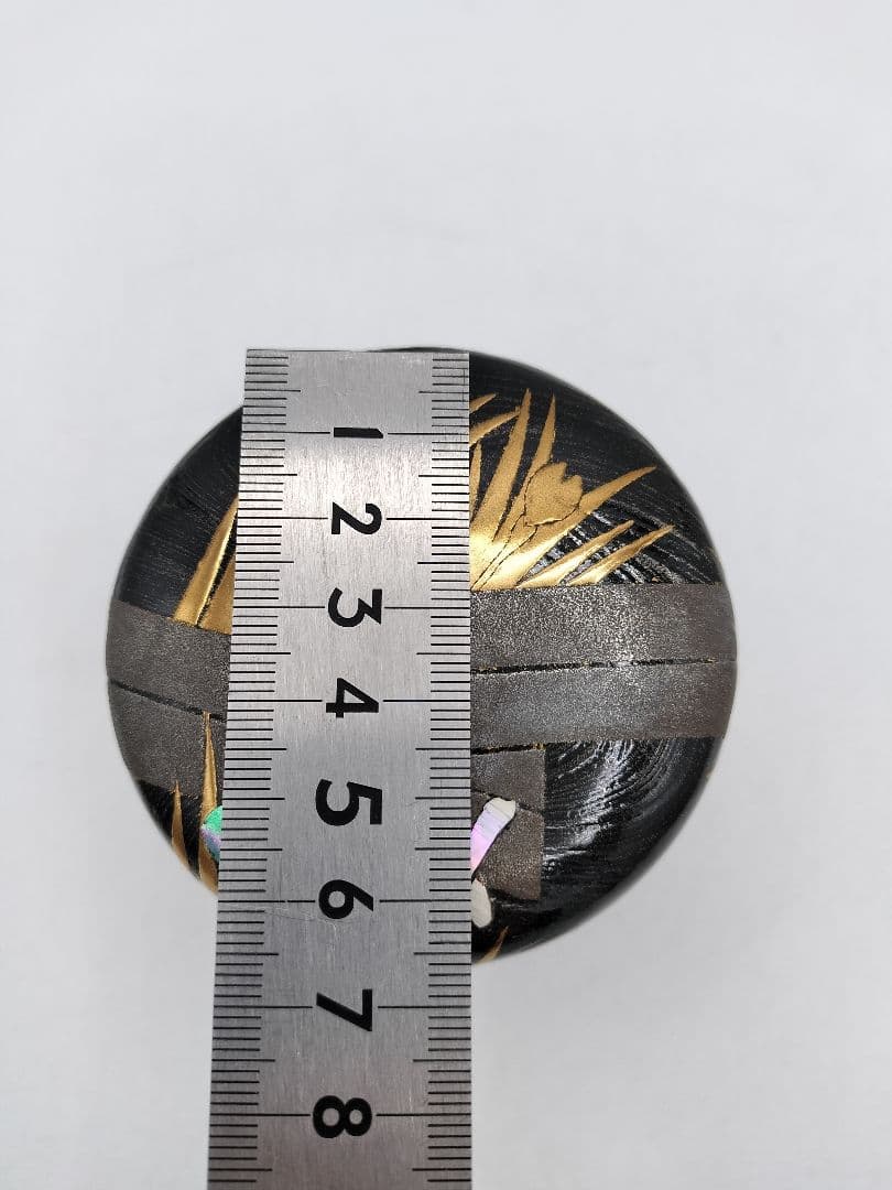 c857 大棗　八ツ橋蒔絵 堀之内宗完書付 加州 大井好雲斎造 木箱 茶道　古物