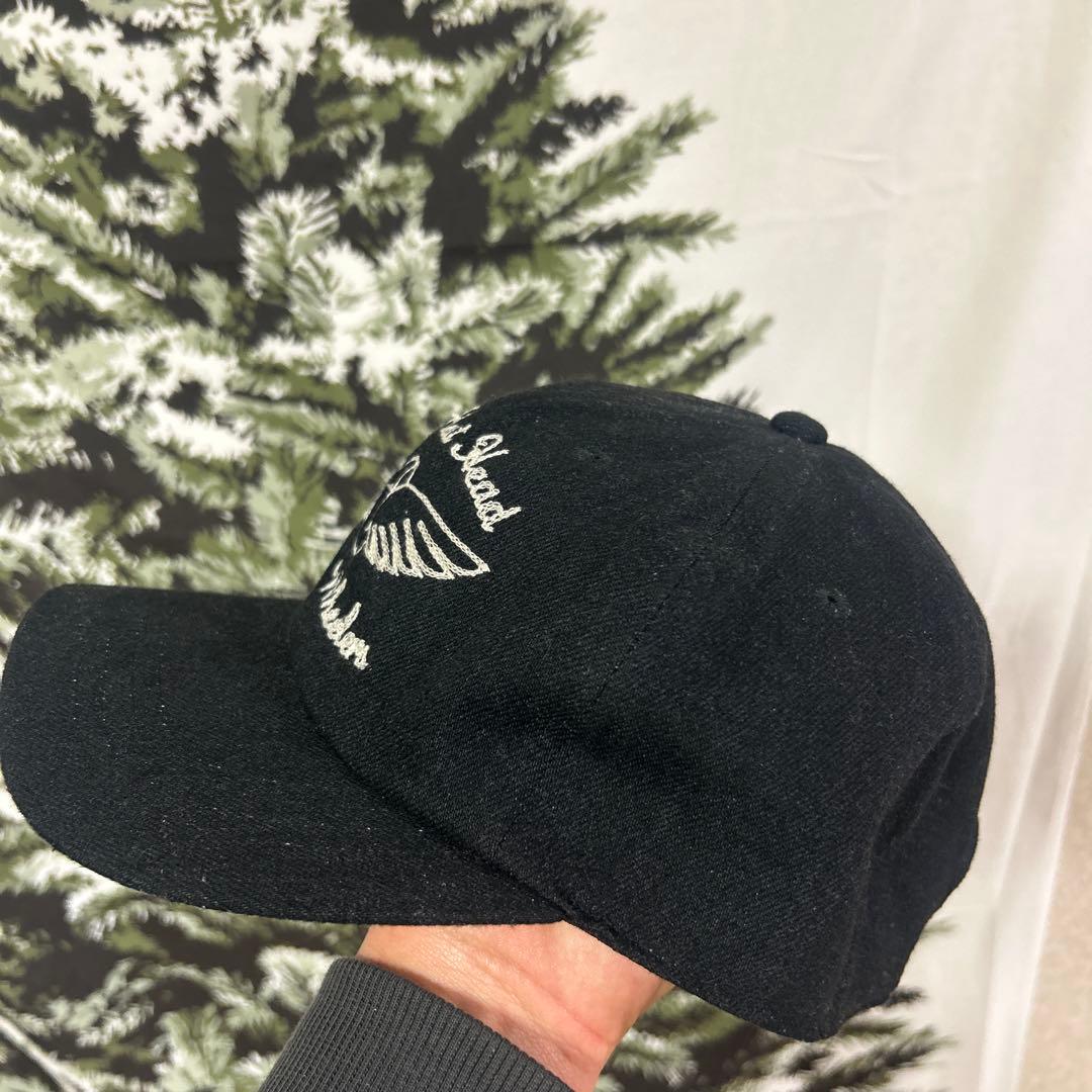 ブラック フラットヘッド ロゴ刺繍 日本製アメカジ帽子