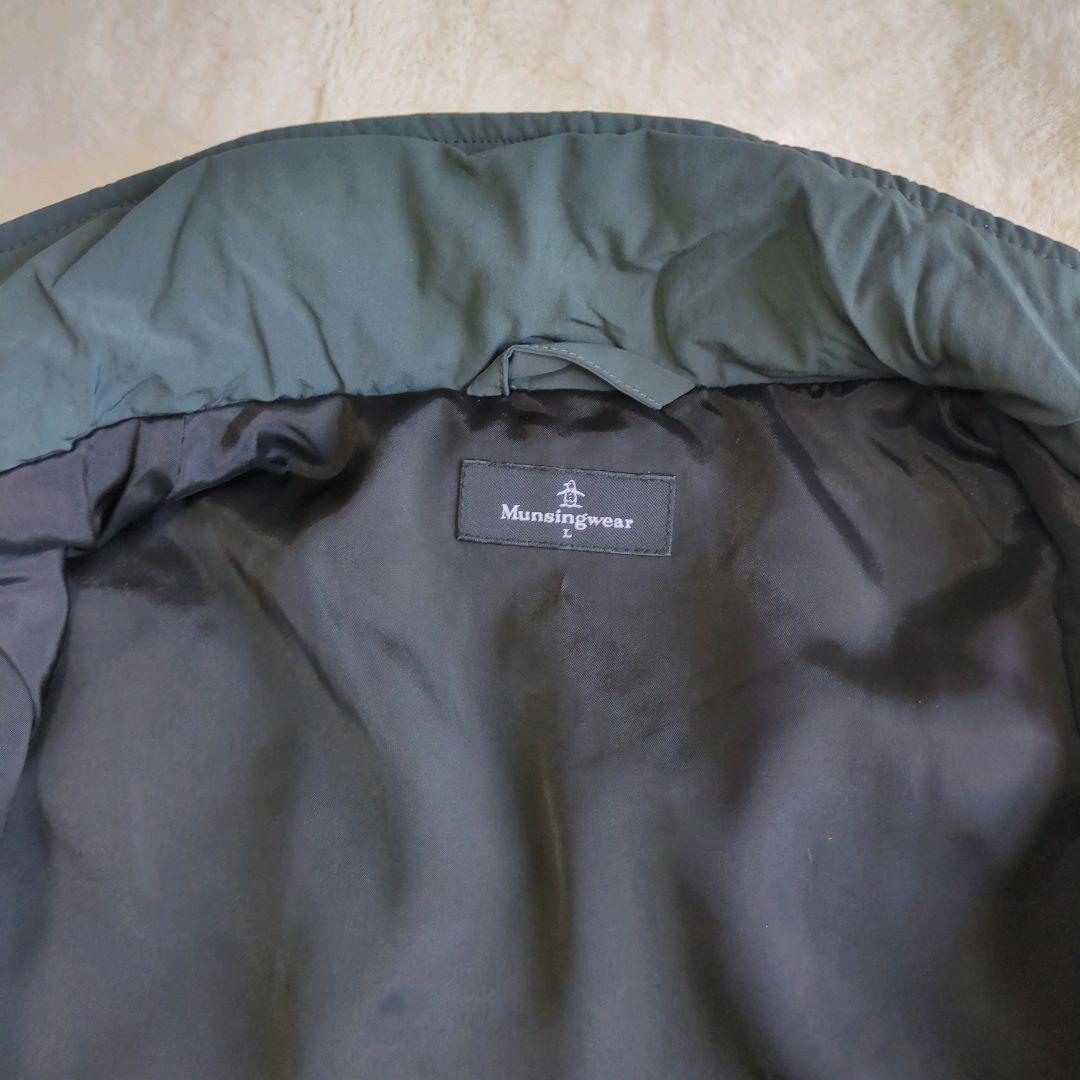 マンシングウェア ナイロンジャケット ゴルフウエア ダウン 中綿 深緑 メンズ