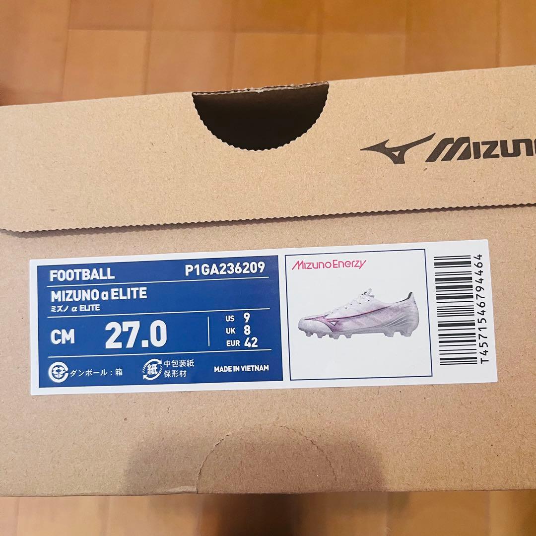 【ゆかり 永木】ミズノ アルファ エリート27cmサッカースパイク