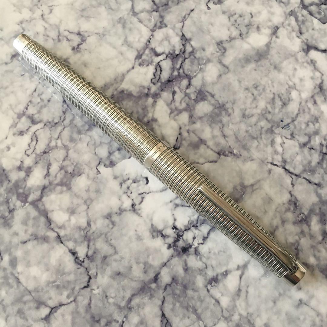 #590オーバーホール済 万年筆 PLATINUM プラチナ 18k WG