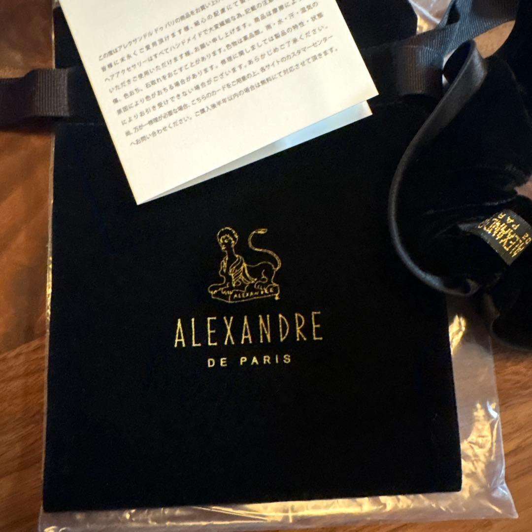 新品未使用　ALEXANDRE DE PARIS シュシュ　ベロア　ブラック