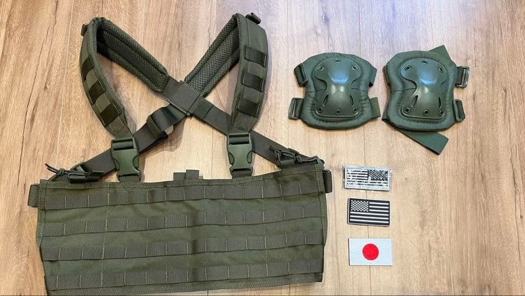 【未使用品】ミリタリー／サバゲー／コンドル／チェストリグ、ベルト、エルボーパッド