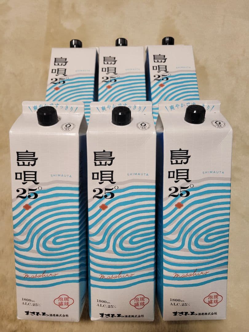 泡盛 島唄 25° 1800ml 6本セット　★激安価格★ 送料込み