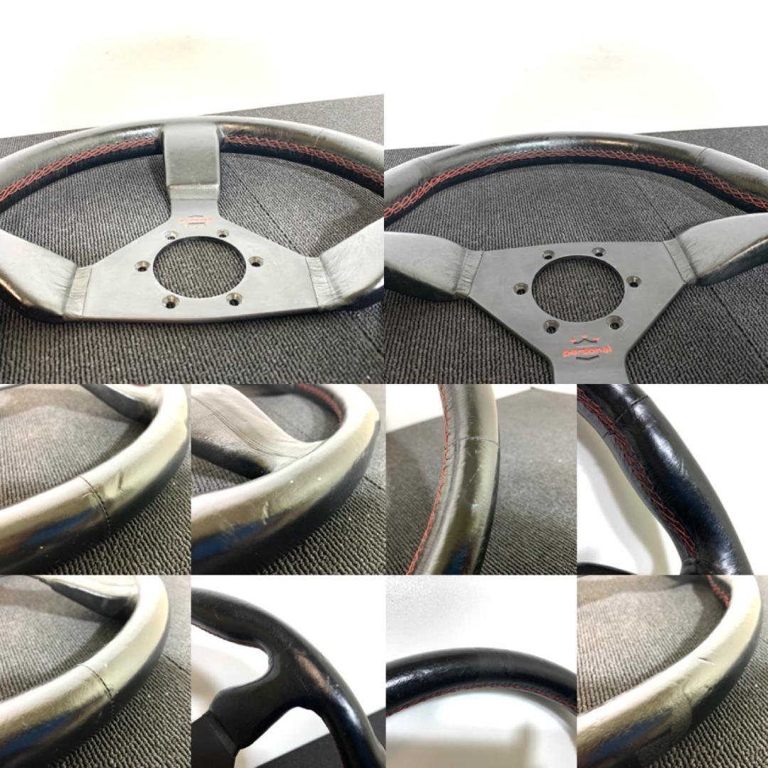 パーソナル グリンタ 35パイ 当時物 ブラックレザー ステアリング