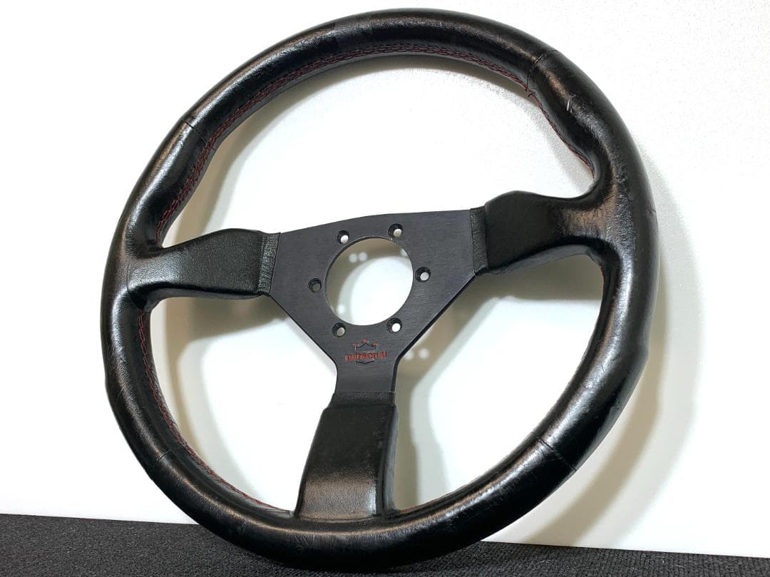 パーソナル グリンタ 35パイ 当時物 ブラックレザー ステアリング