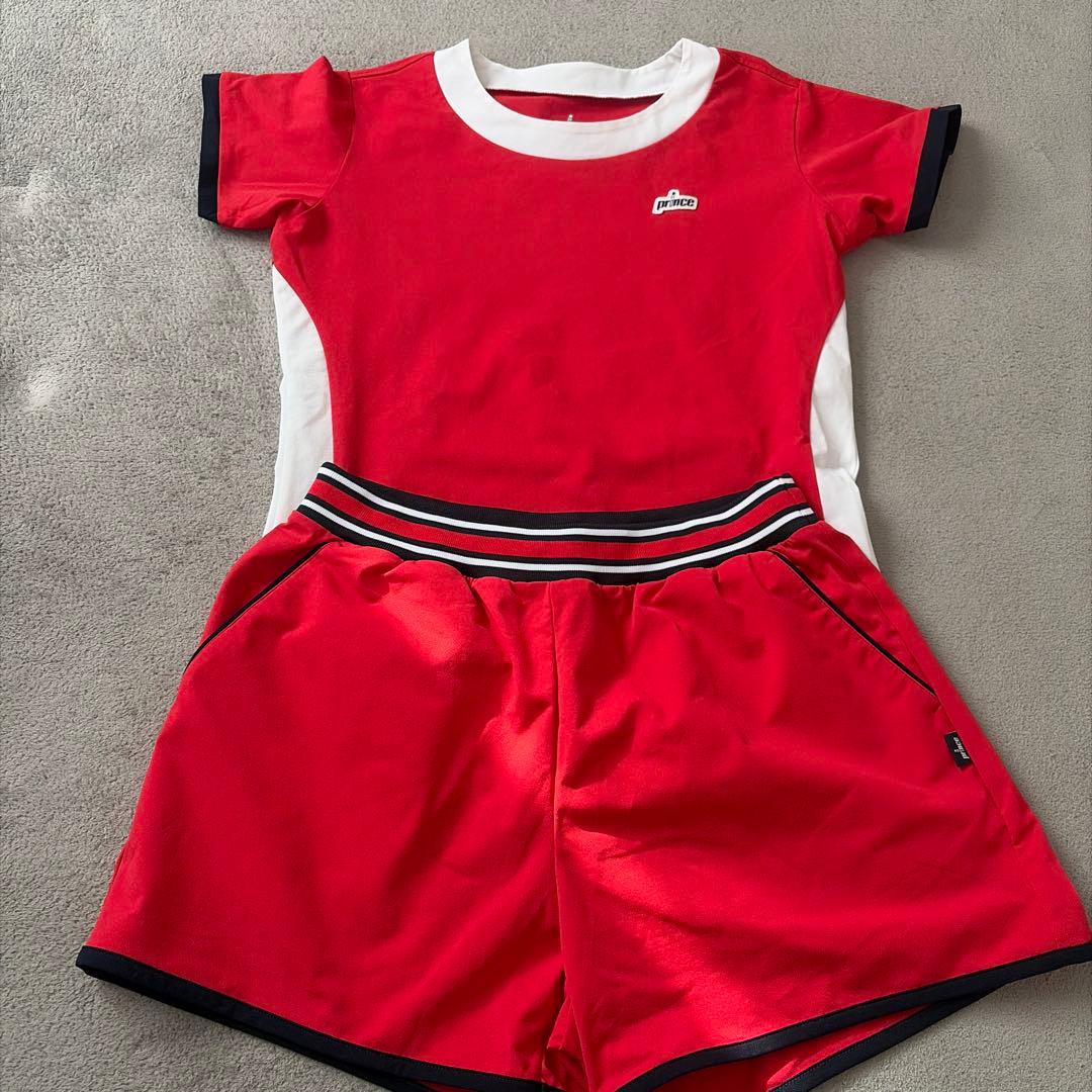 Prince レッド ショートパンツセット