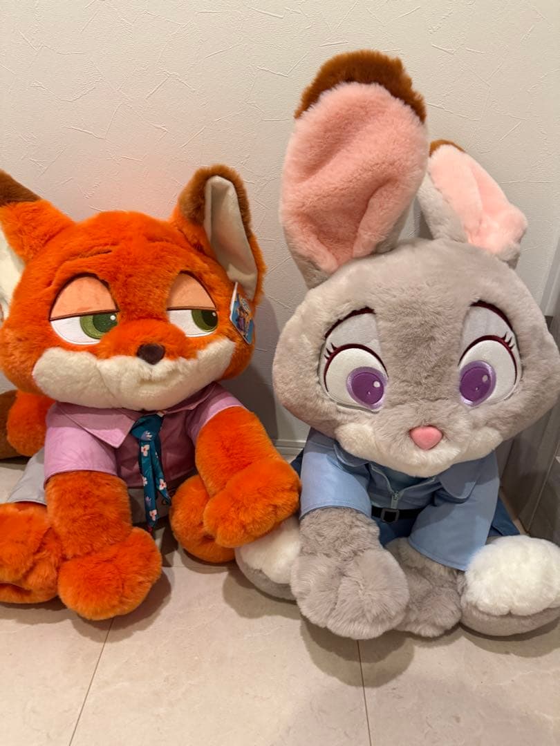 新品ズートピア2 ジュディ＆ニック ぬいぐるみ コストコ ブランケット付