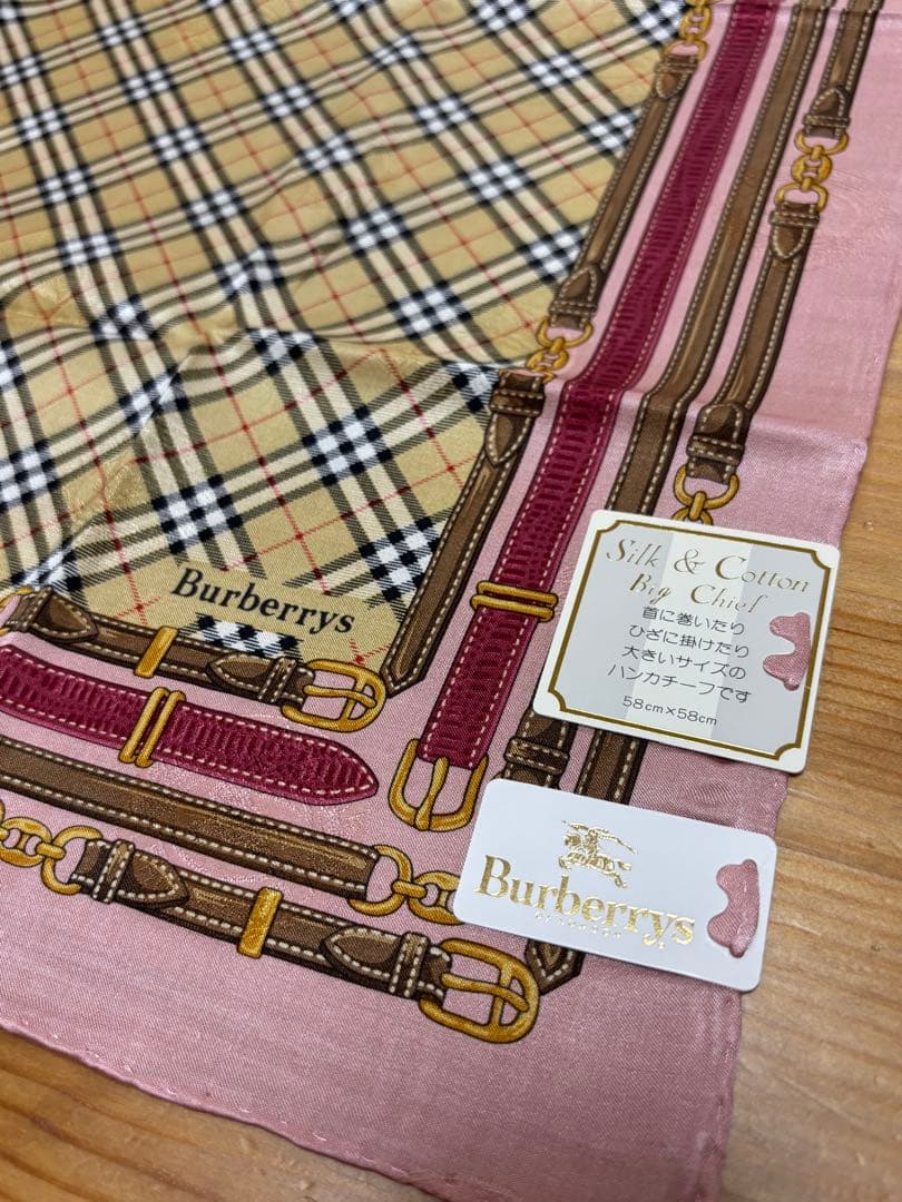 H*a様 シルク&コットンBurberrys チェック柄 ハンカチ 5点セット
