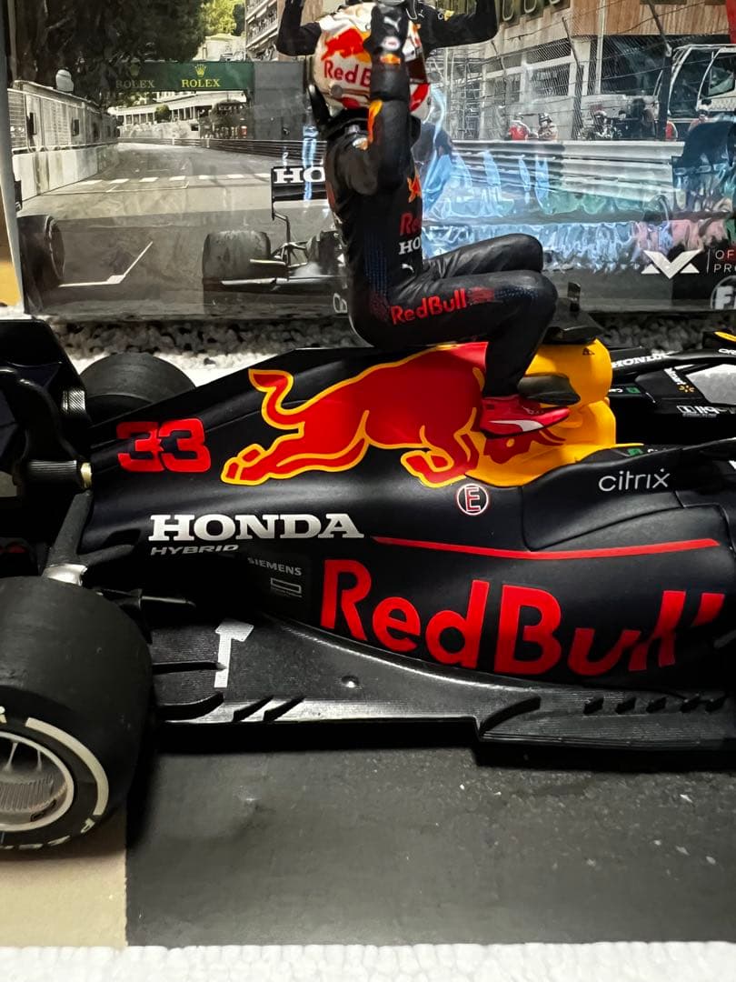 美品 MVショップ 1/18 マックス・フェルスタッペン 2021 モナコGP