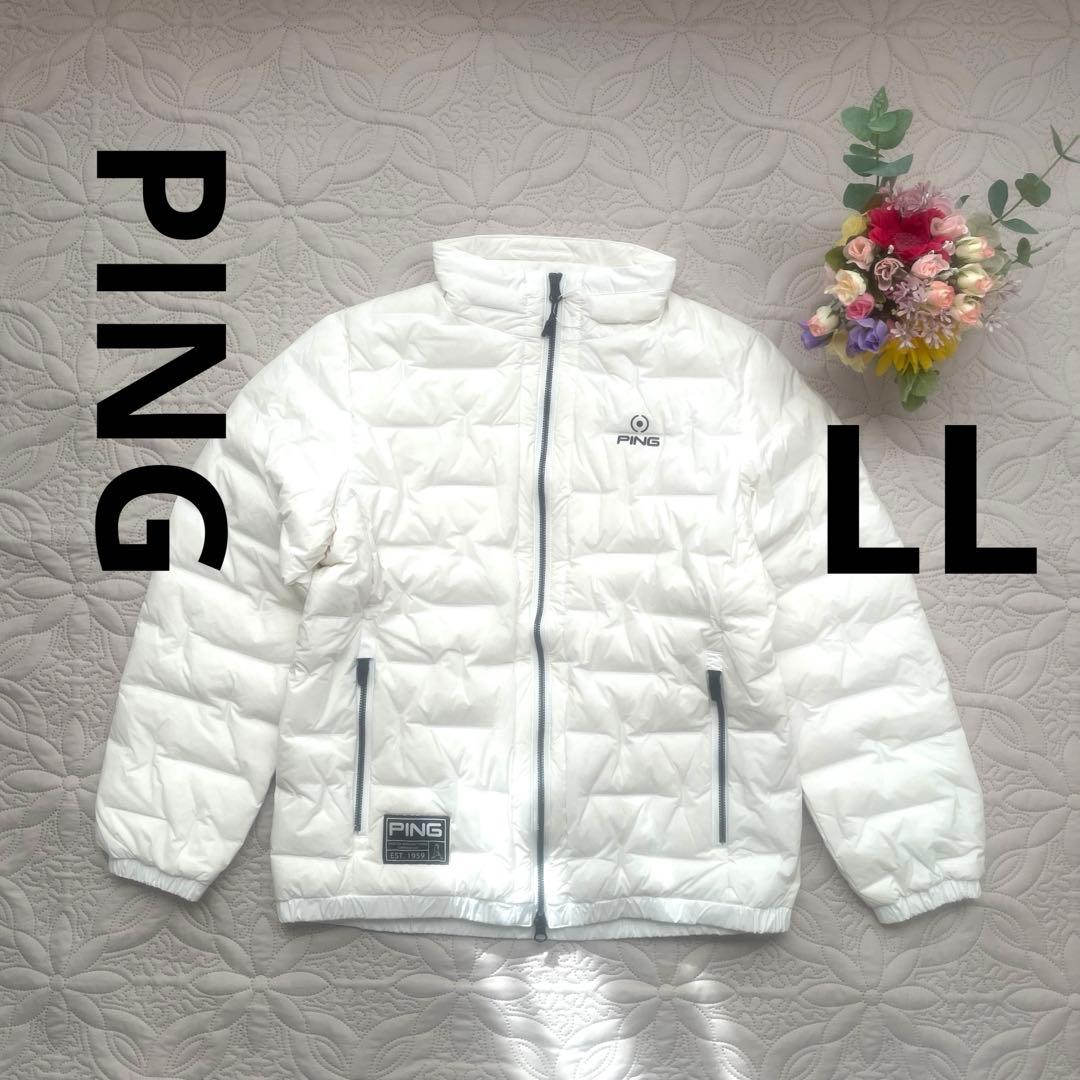 PING ピン　ゴルフウエア　ダウンジャケット　ホワイト　LL