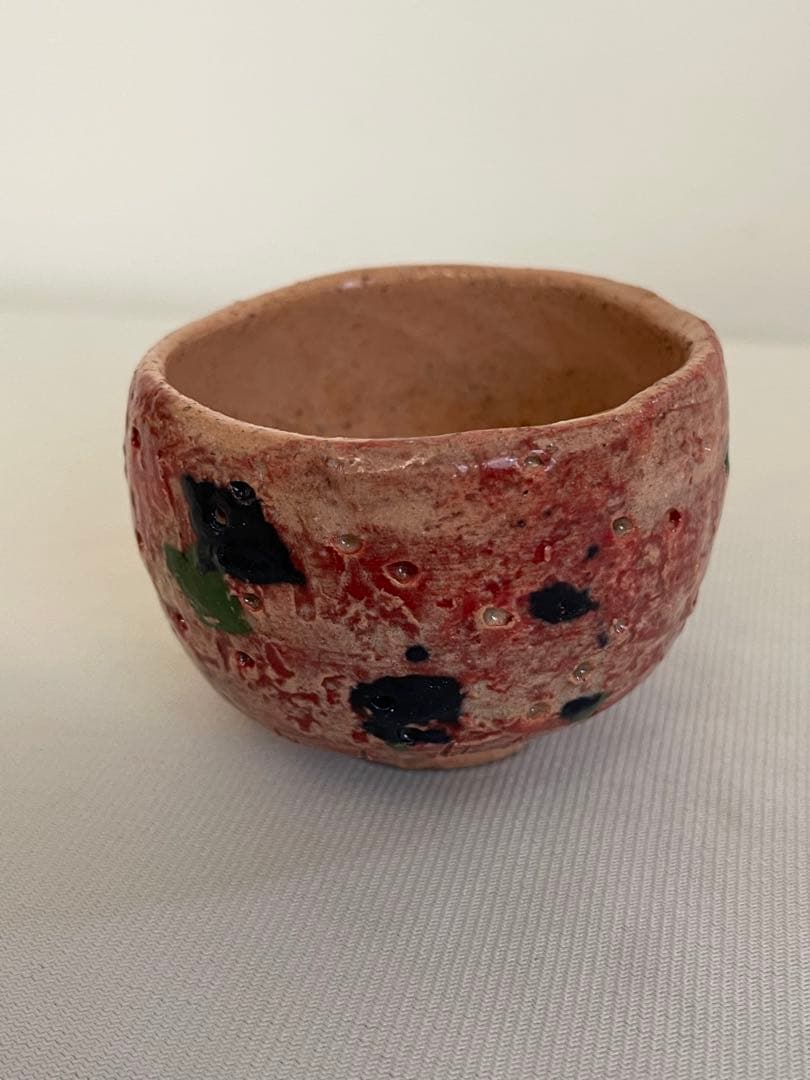 本物保証　出口王仁三郎　ぐい呑み　茶碗　耀盌　 口径7.4cm 高さ5.4cm