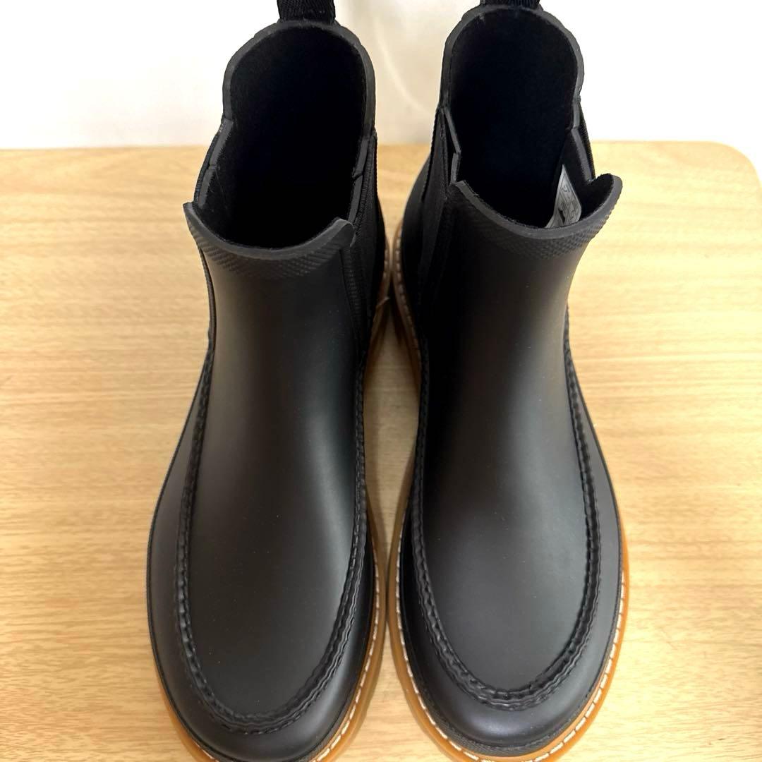 【未使用】HUNTER ハンター チェルシー サイドゴア レインブーツ ブラック