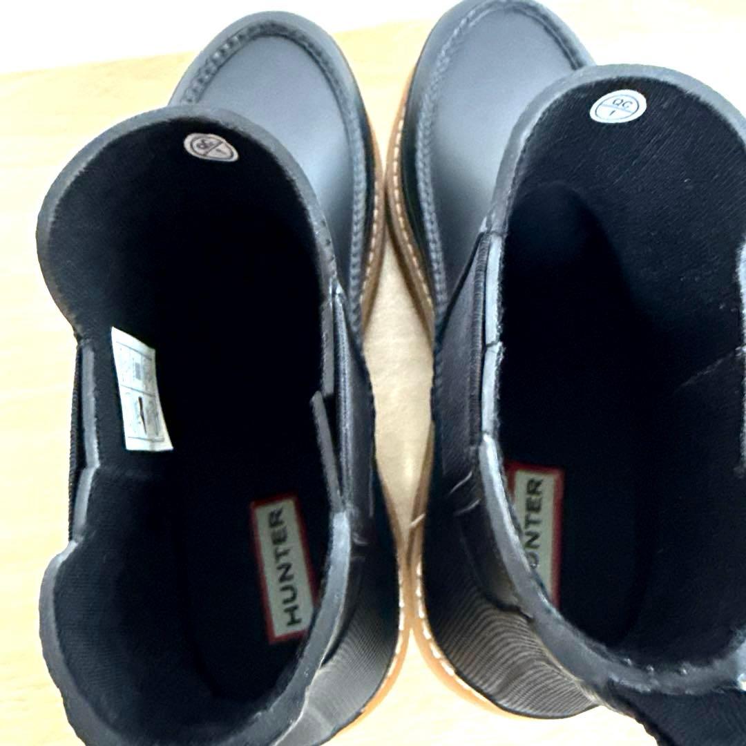 【未使用】HUNTER ハンター チェルシー サイドゴア レインブーツ ブラック