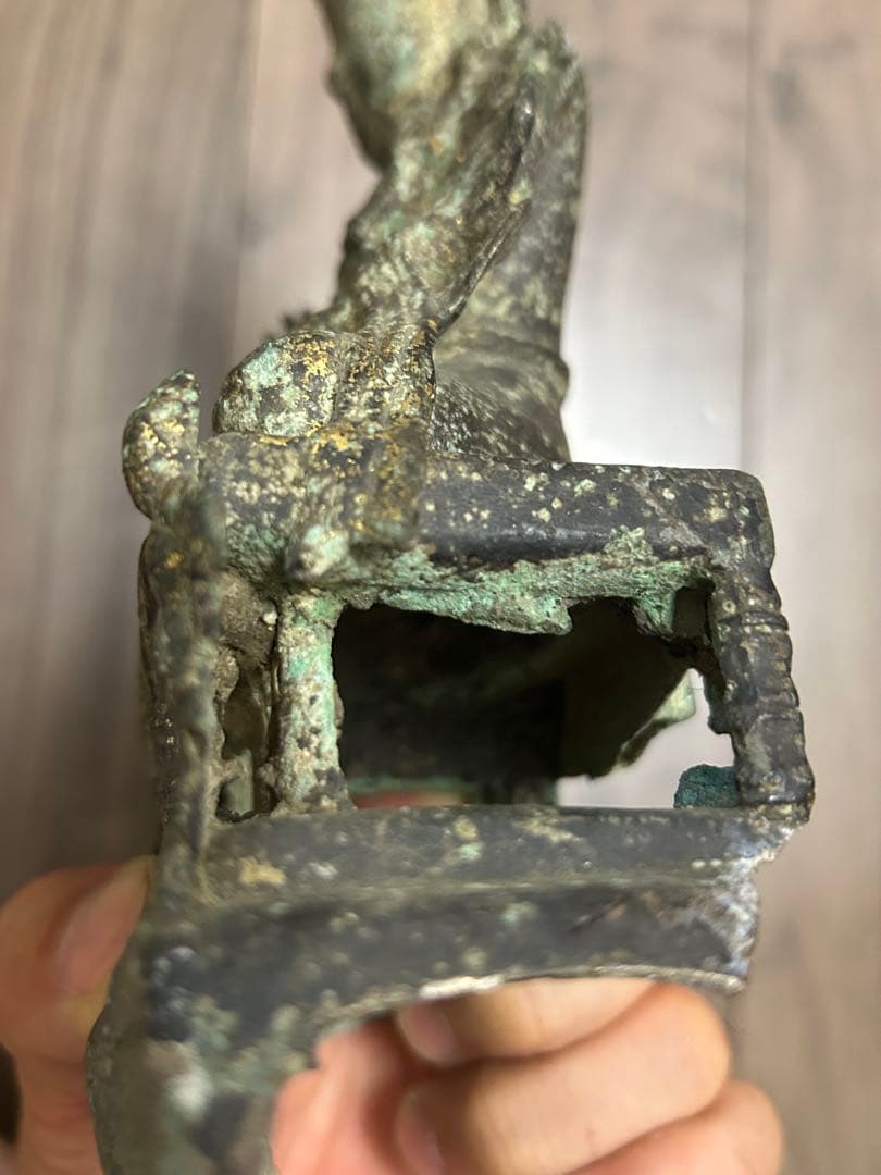 古董 中国明時代 觀音銅像 旧家藏出し