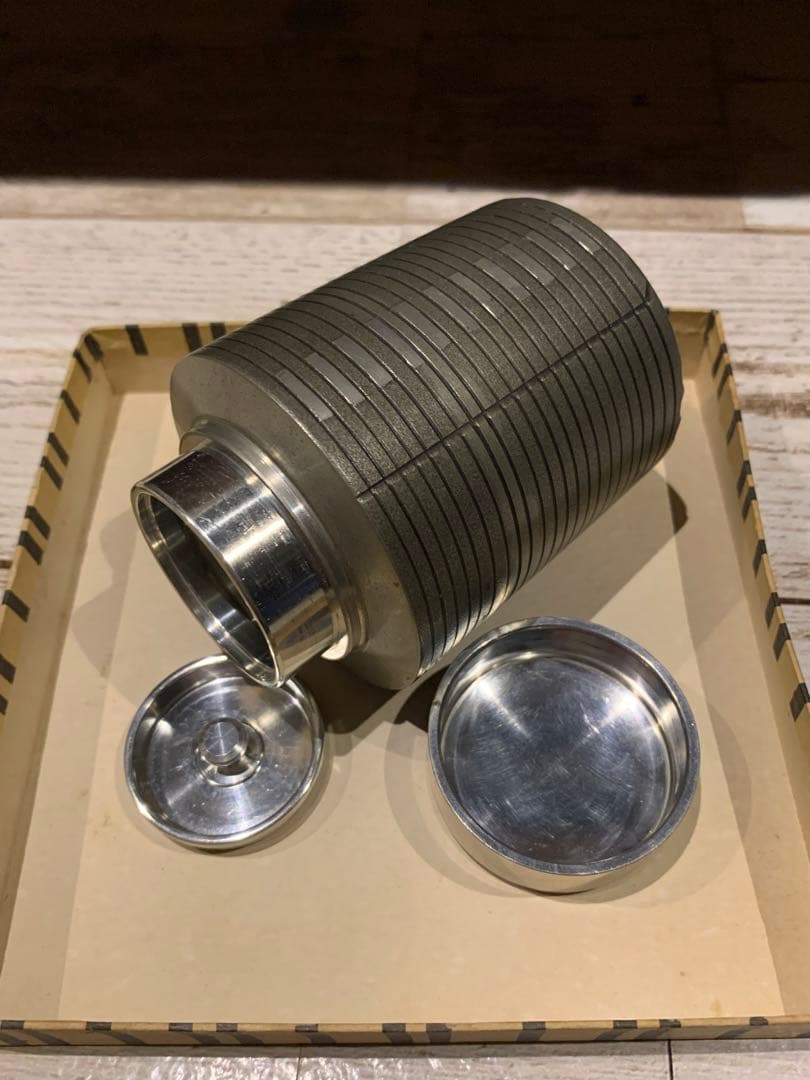 乾茂號造　煎茶道具　茶入 煎茶道具　錫製　茶入