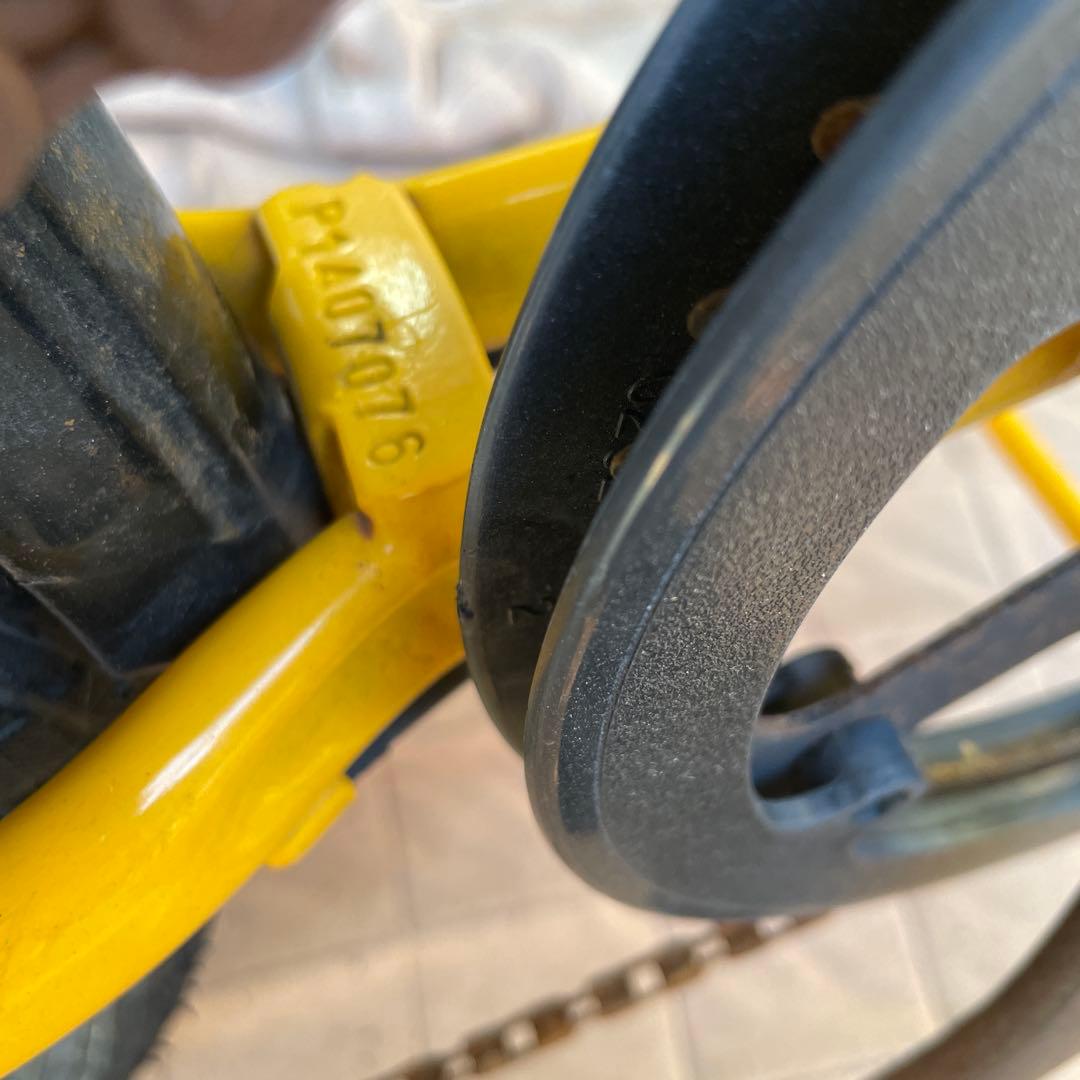 【ジャンク品】ハマー　折りたたみ自転車　イエロー　黄色