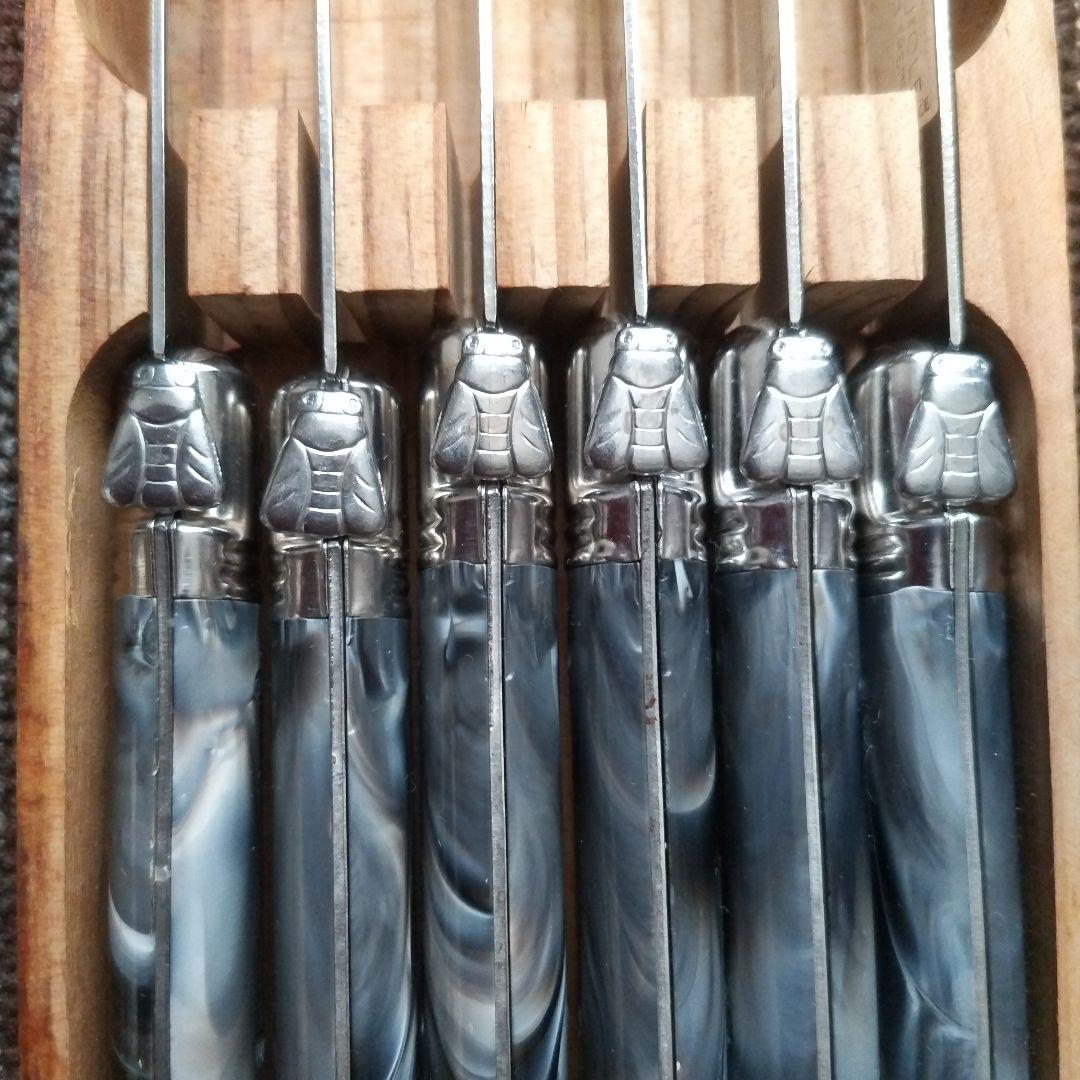 【美品】LAGUIOLE　ラギオール／ライヨール　ステーキナイフ６本セット　共箱