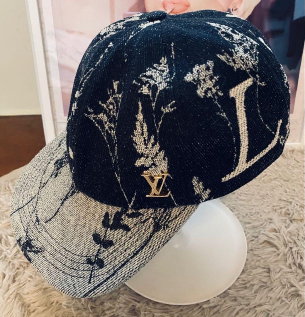 LouisVuitton ルイヴィトン フラワープリント デニム キャップ 帽子