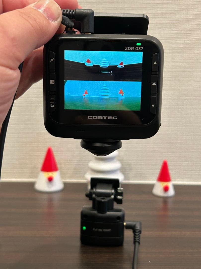 COMTEC ZDR037ドラレコ前後　360° 駐車監視直結配線付中古