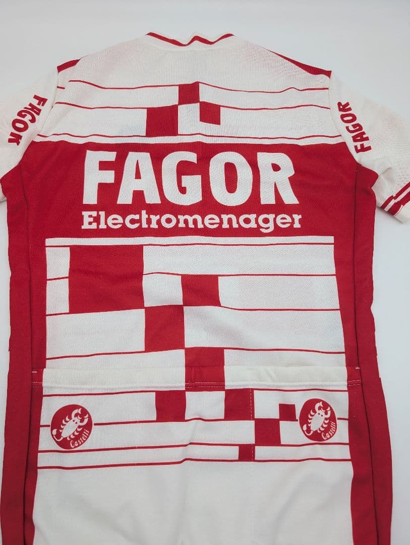 希少イタリア製 Castelli 男性用レトロ サイクルジャージ デッドストック