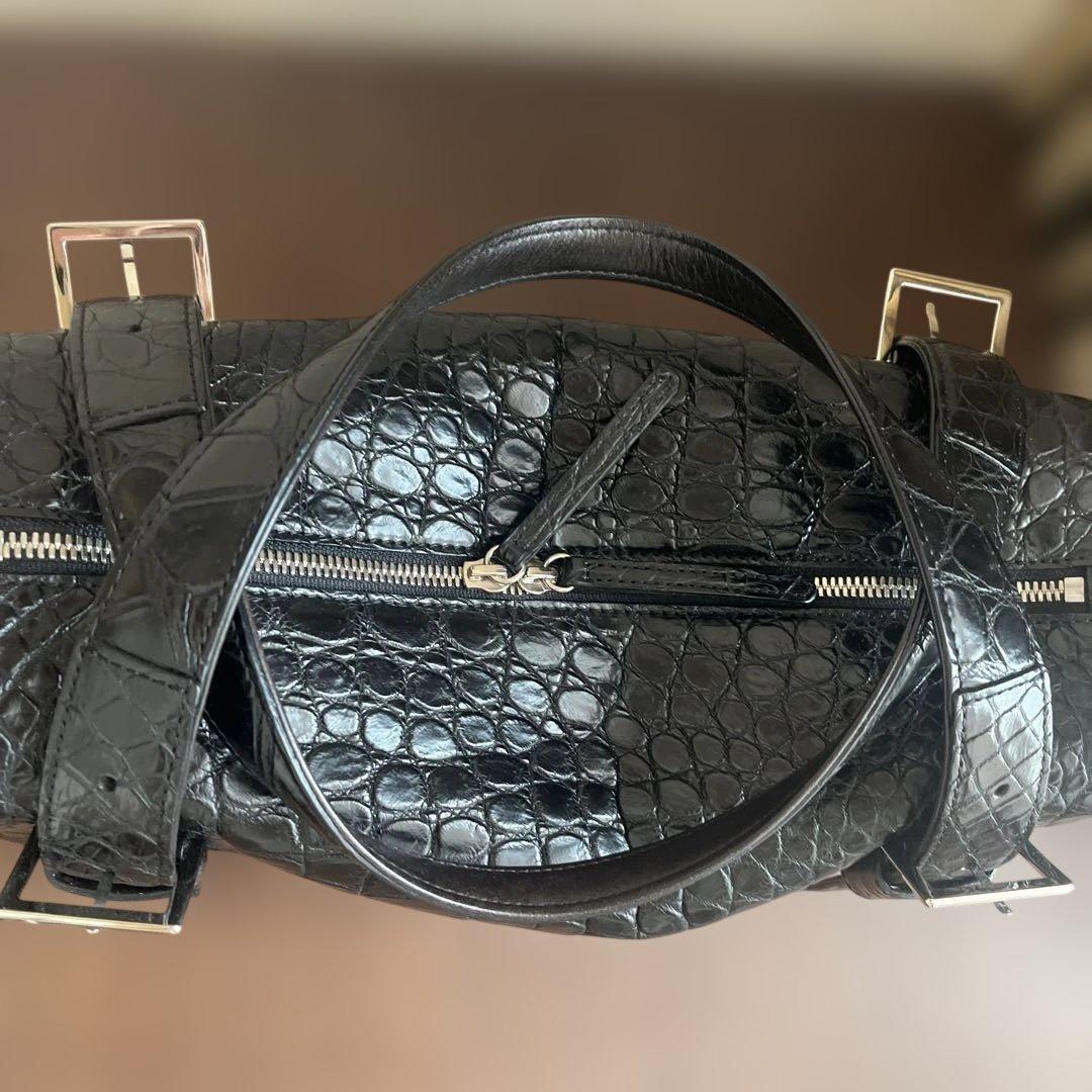 美品　BEAUGRAND ボーグラン クロコ　ボストンバッグ