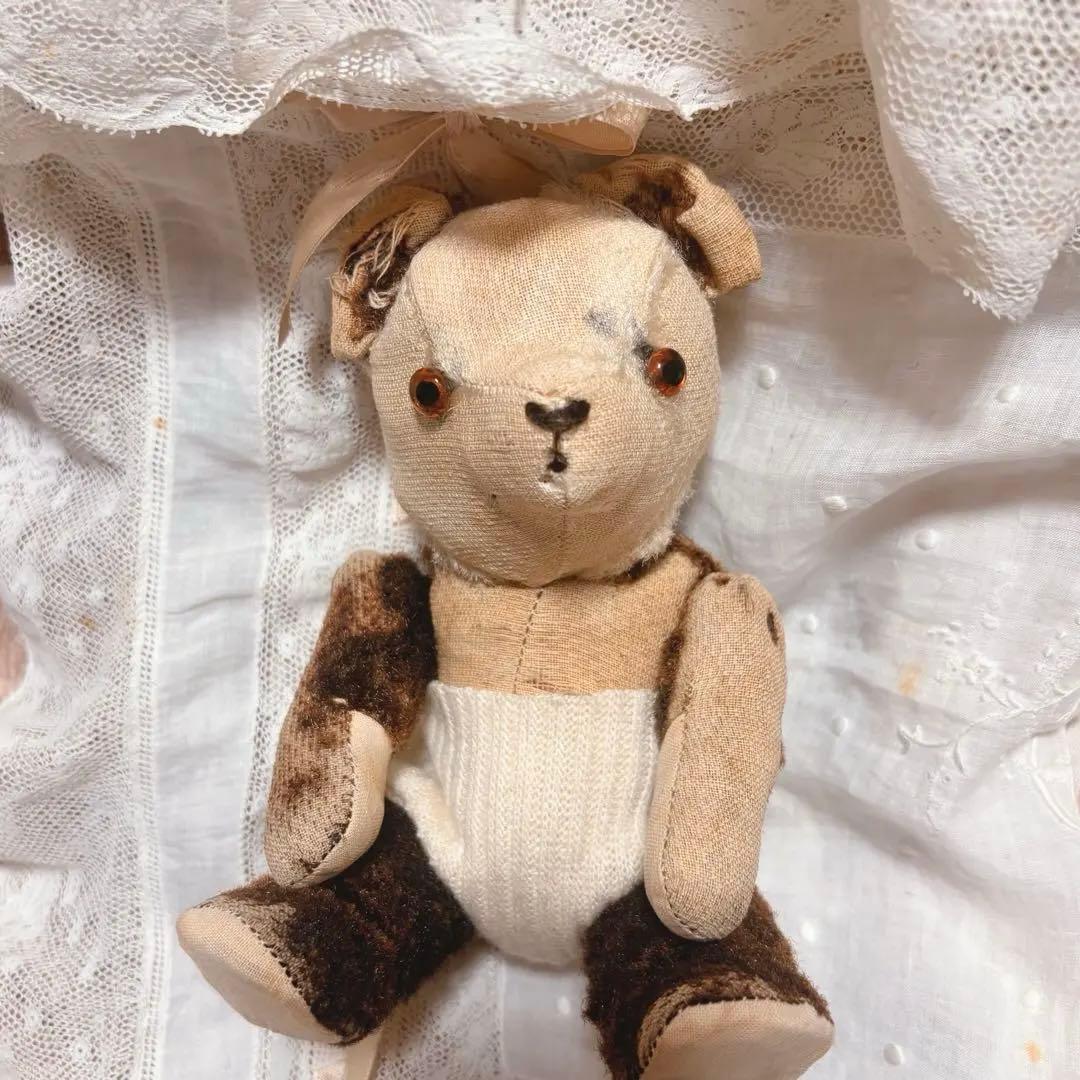 パンダベア　可愛いボロベアくん　アンティークベア　ヴィンテージベア