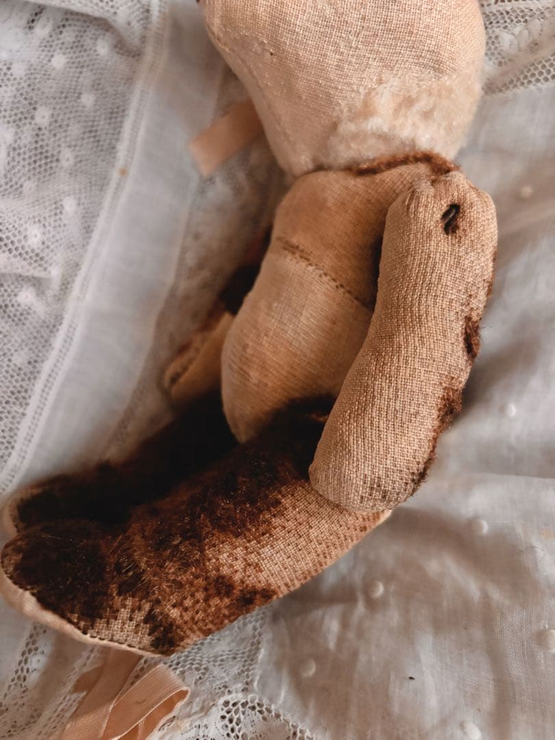 パンダベア　可愛いボロベアくん　アンティークベア　ヴィンテージベア