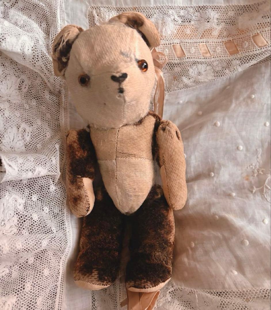 パンダベア　可愛いボロベアくん　アンティークベア　ヴィンテージベア