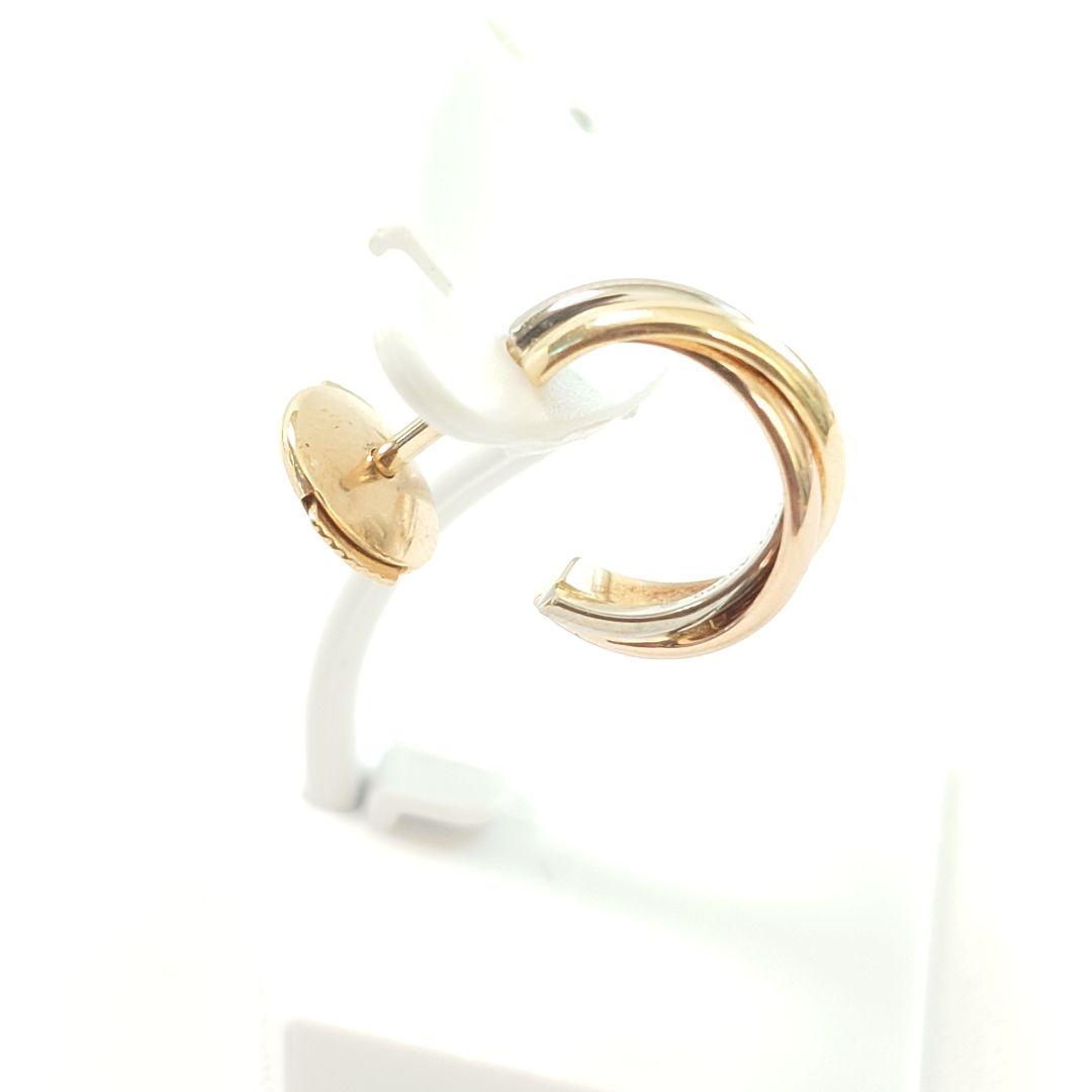 【磨き済】カルティエ トリニティ フープ ピアス 片耳用 6966