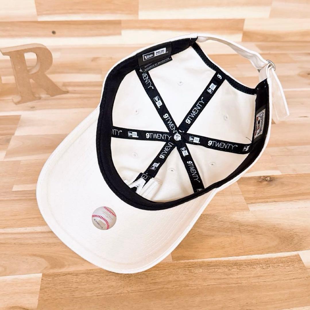 レア【ニューエラ×ドジャース】ハート ボール 刺繍LA キャップ アイボリー