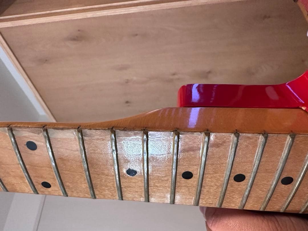 高崎晃　ランダムスター　赤ボディメイプル指板