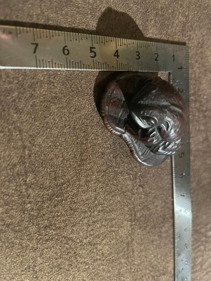 蛙 根付 銘 正直