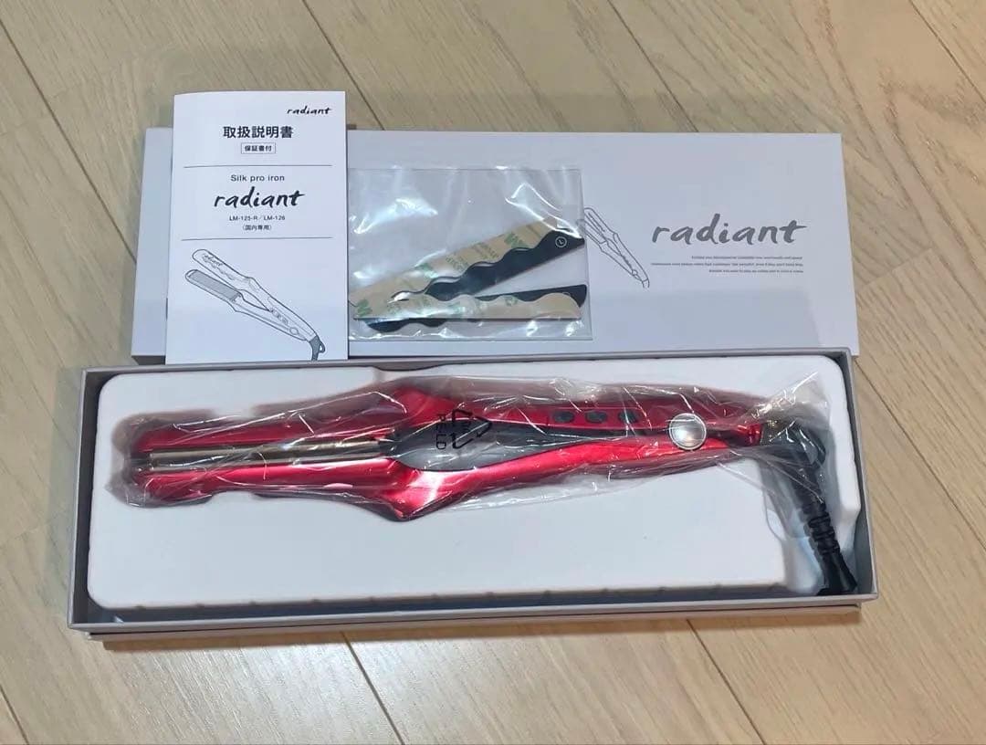 radiant ラディアント　ストレートアイロン　美品　28ミリ　レッド