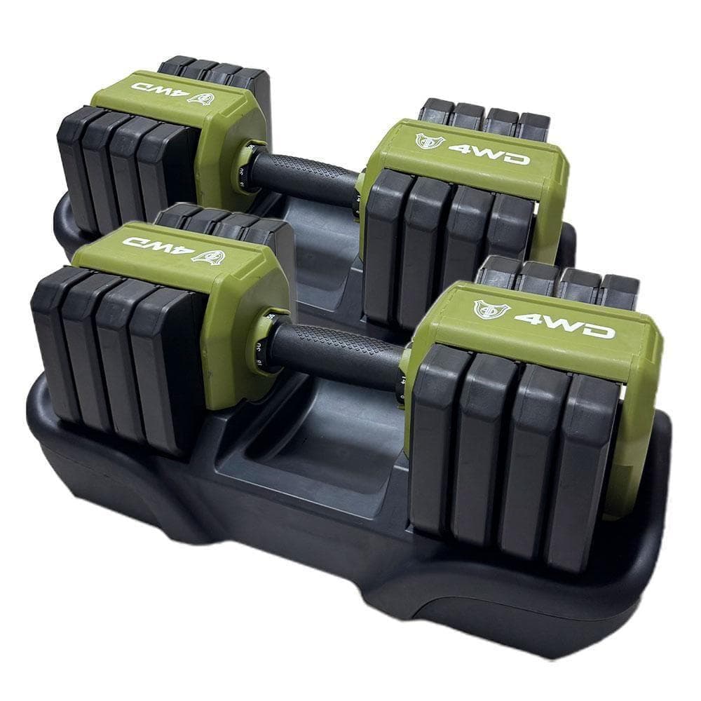 4WD 可変式ダンベル 25kg 5段階調整 筋トレ オリーブ 可変式 K315