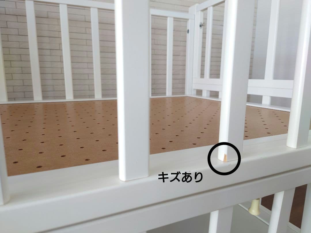 ヤマサキ　ベビーベッド　ツーオープンベッド