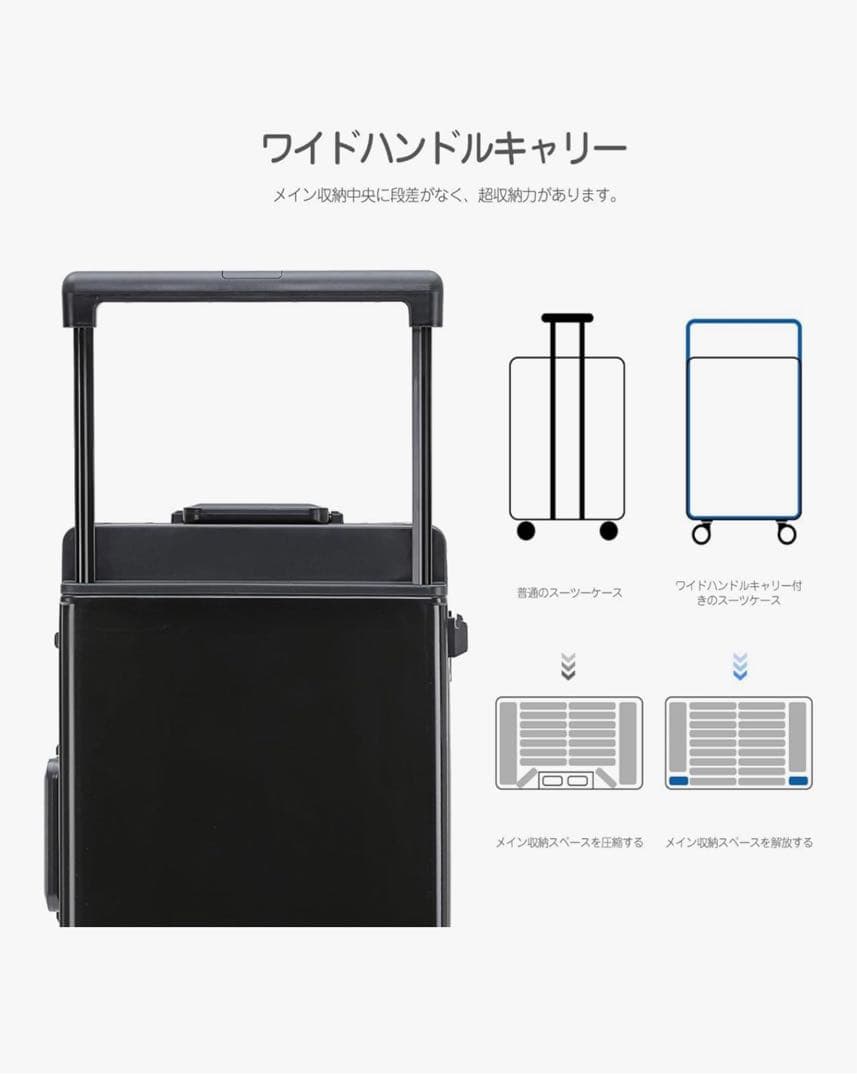 【週末価格】タビトラ　スーツケースキャリーUSBポート付き