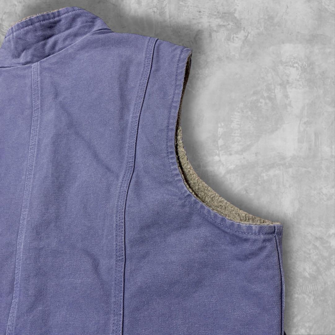 Carhartt 裏ボア ダックベスト くすみパープル メンズL相当 USA生地