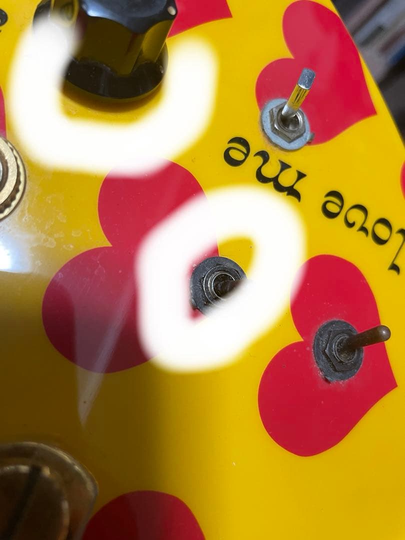 hide MG-145S イエローハート　髑髏ストラップ