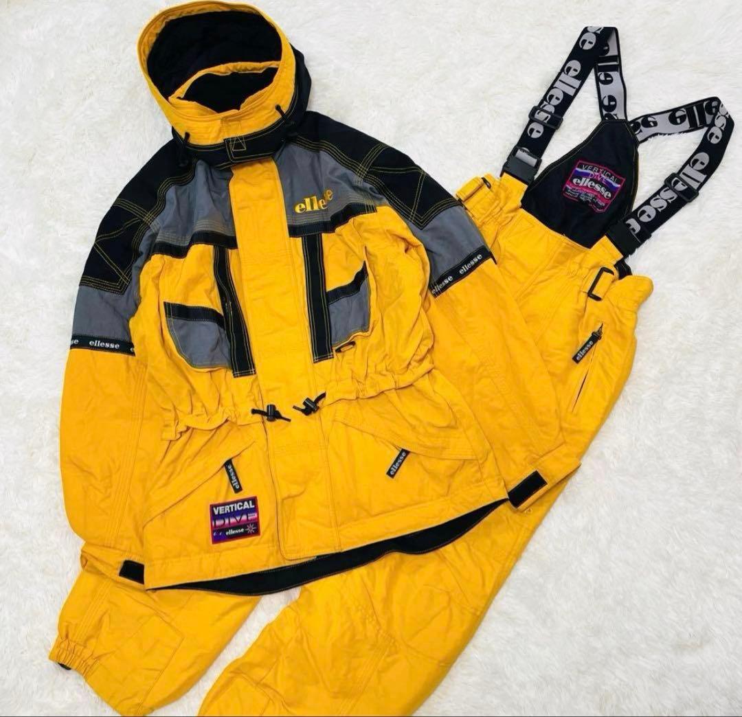 エレッセ スキーウェア 上下セット Lサイズ イエロー ゴールドウイン製
