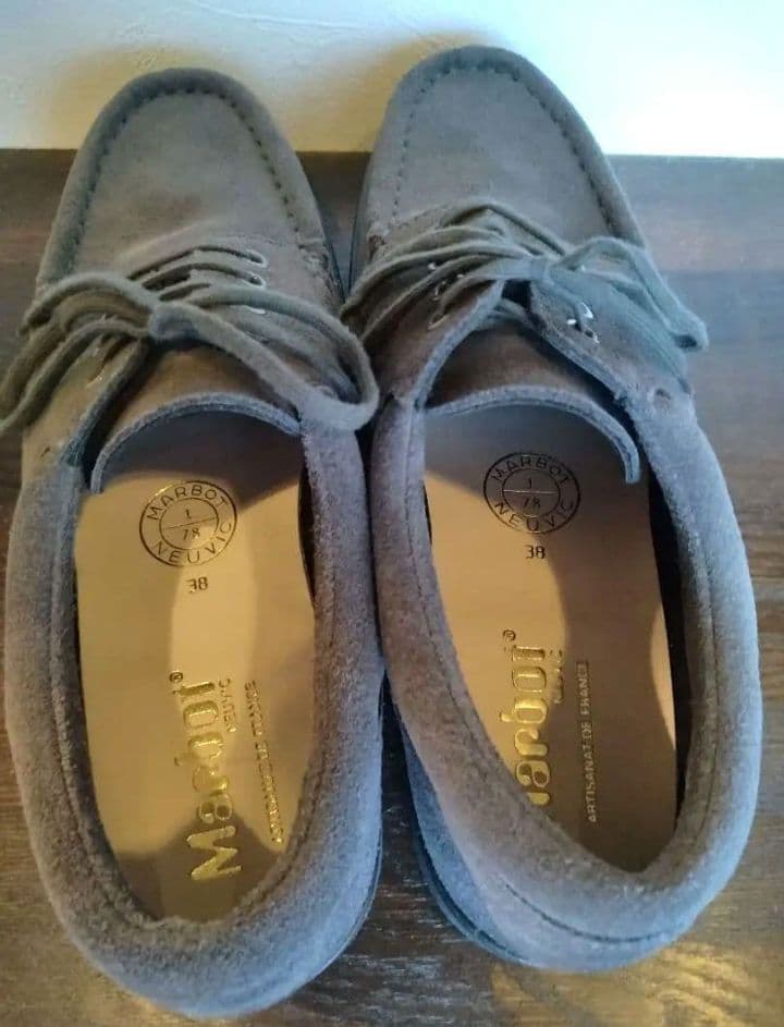 Marbot Bshop別注 モカシンシューズ ダークグレー 38 24.5cm