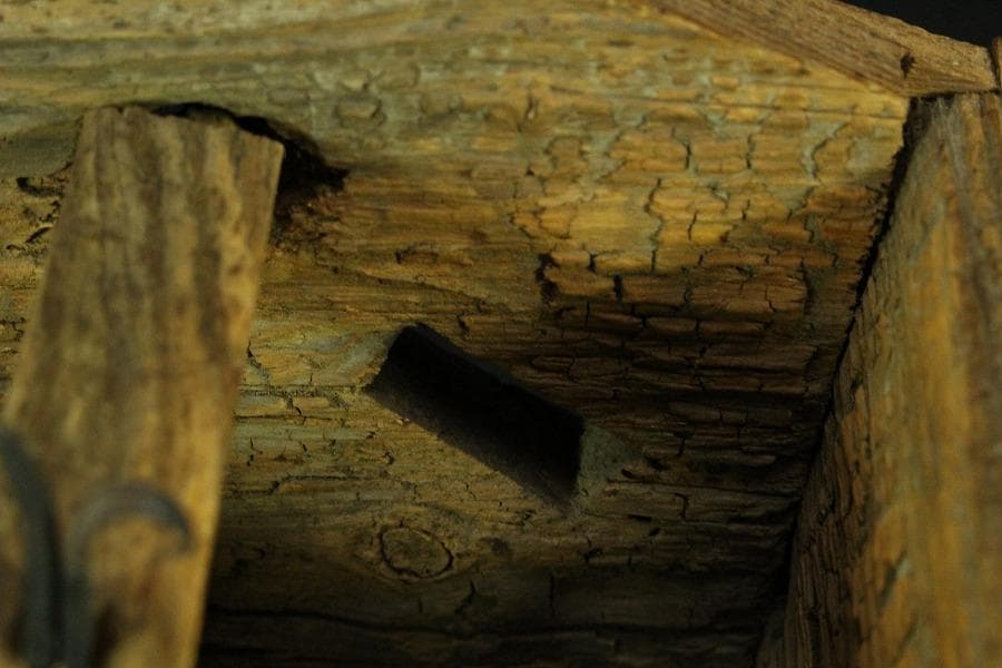 茶道具 古民具 舟板 吊瓶 花器(K-YB310)