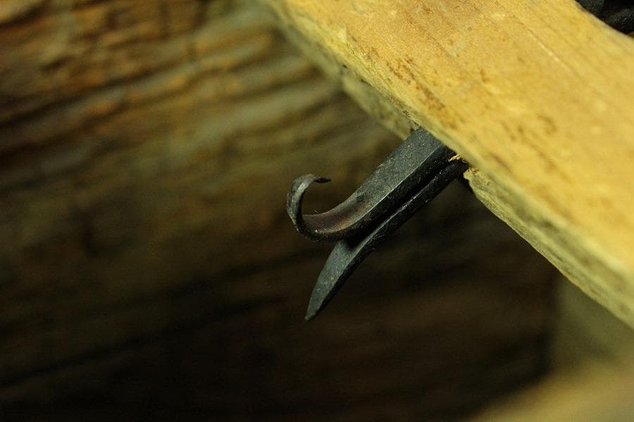 茶道具 古民具 舟板 吊瓶 花器(K-YB310)