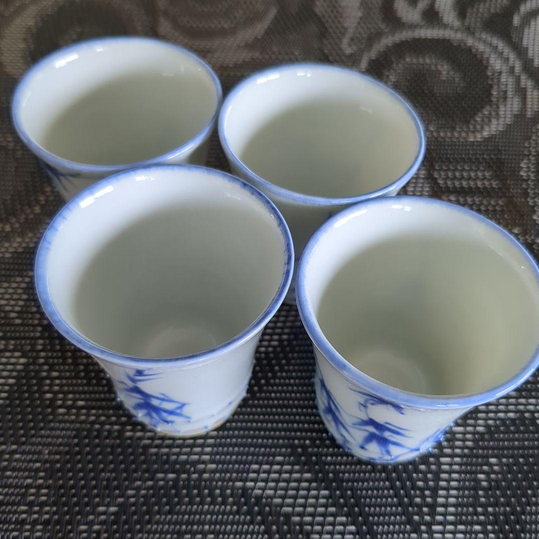 美術品陶芸　竹春の酒盃　４個