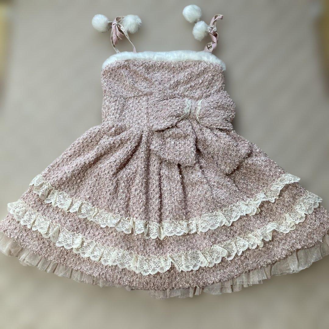 希少LIZ LISA ピンク ノースリーブミニワンピース　ミニドレス