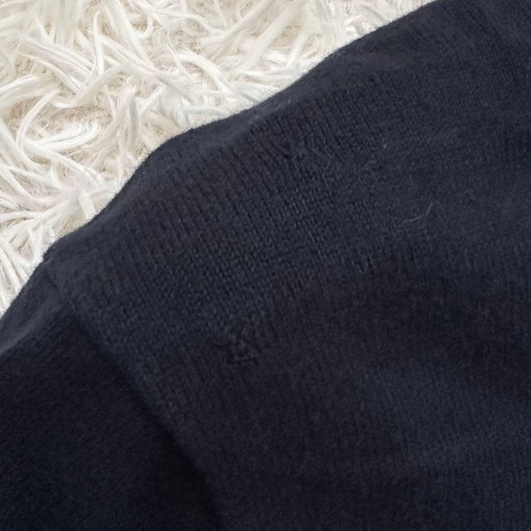 2023✨️パーリーゲイツ XL カシミヤタッチ天竺 タートルネックニット 濃紺