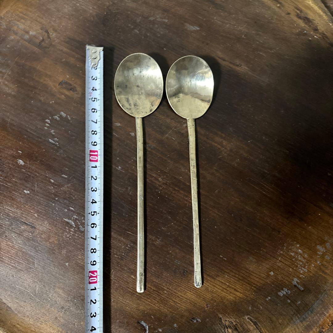 李朝スッカラ6点　(ar126)韓国スプーン.アンティーク.古道具.コウケンテツ